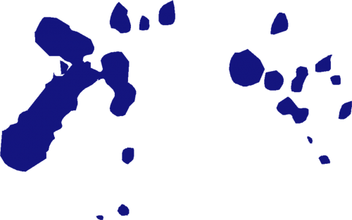 Blue Splash Of Paint Transparent (500x313), Png Download