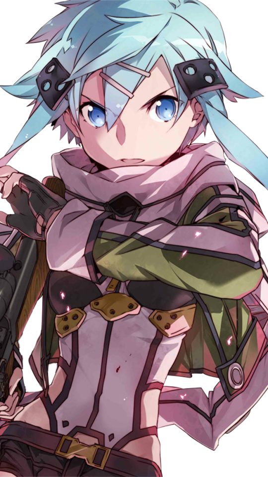 Wallpaper - Sword Art Online Sinon Wallpaper Hd (540x960), Png Download