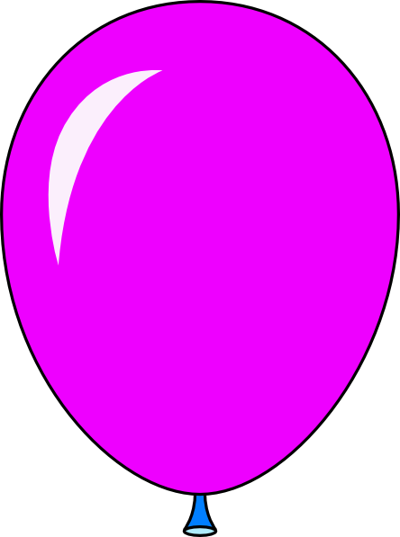 Ballon Clipart Purple - One Balloon Clip Art (444x597), Png Download