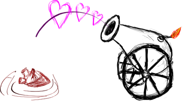 Failed Heart - Heart Cannon (600x330), Png Download