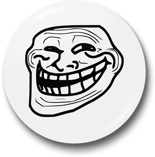 Meme Troll Face Badge - Troll Face (528x528), Png Download