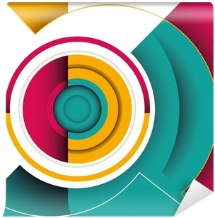 Colorful Background With Futuristic Abstract Shapes - Painting (400x400), Png Download