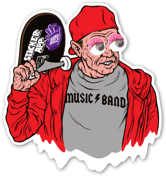 Googly Buscemi Sticker - 30 Rock - Music Band Embroidered Snapback Hat (569x600), Png Download