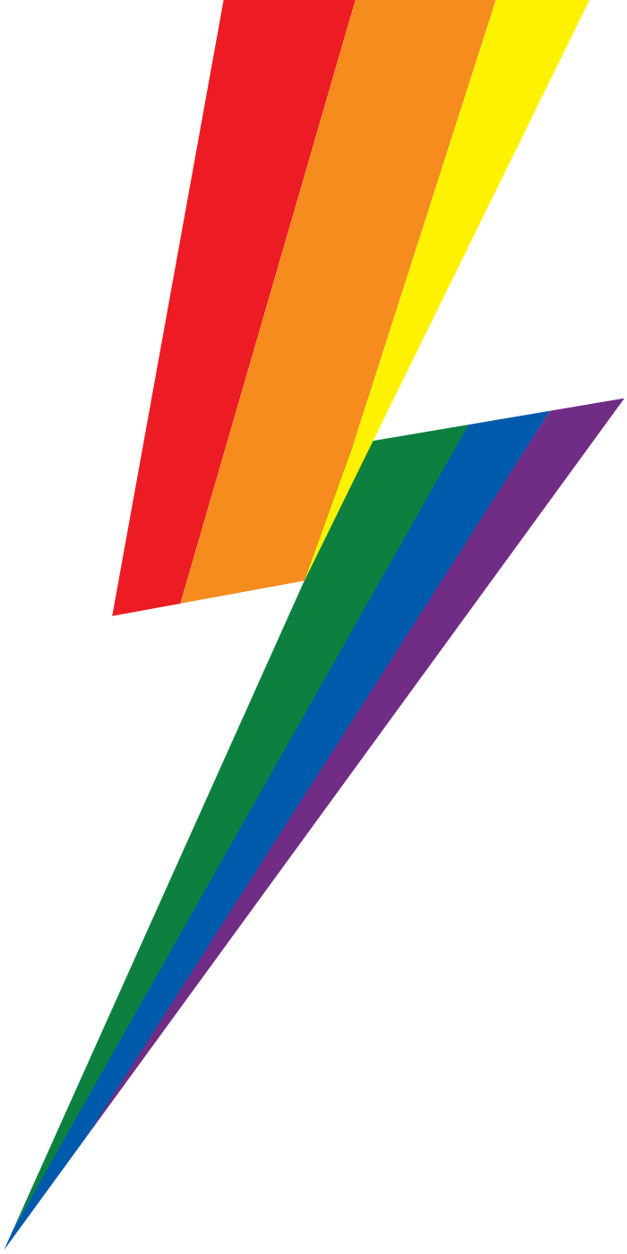 Lightning Bolt - Pride Lightning Bolt (700x1400), Png Download