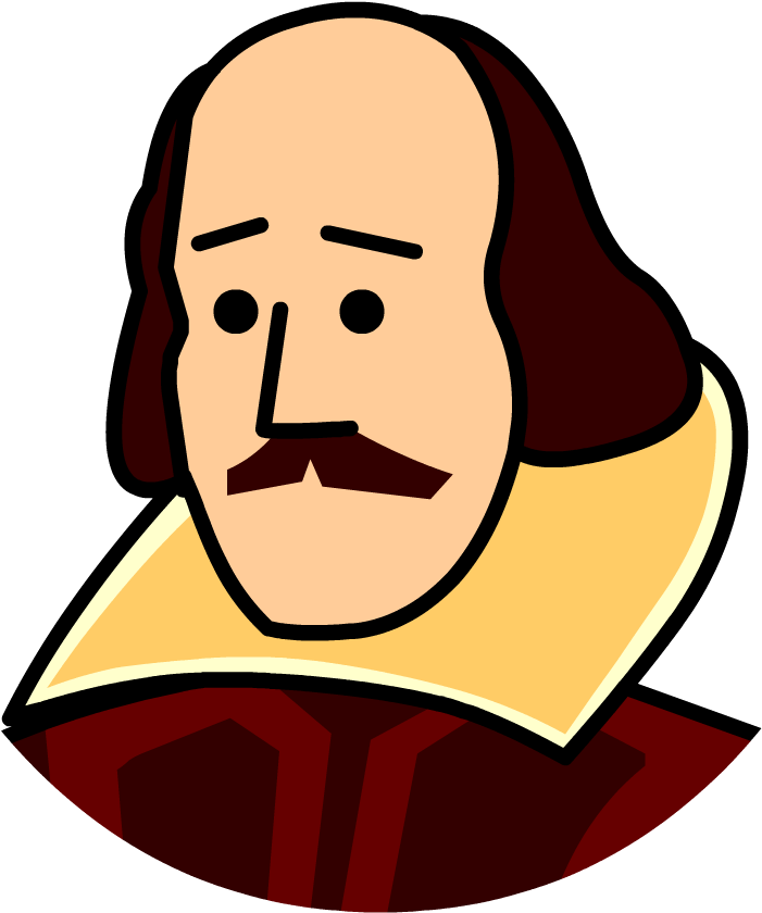 Shakespeare Clipart Head Jpg Library Stock - William Shakespeare Clipart (880x880), Png Download