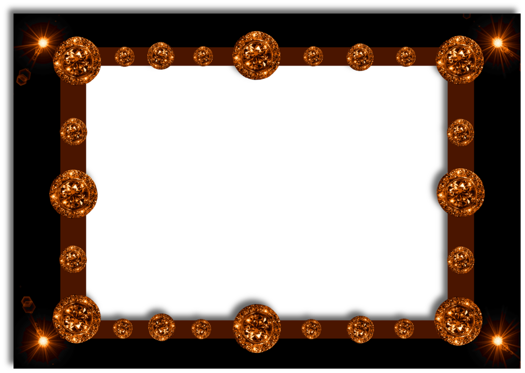 Diamond Border Design - Picture Frame (1024x727), Png Download