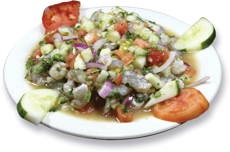 Ceviche Camaron Y Pulpo - Ceviche Png (750x500), Png Download