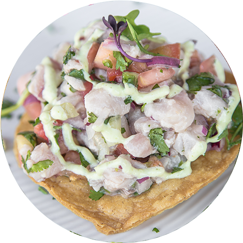 Ceviche De Pescado - Tostadas De Pescado Png (500x500), Png Download