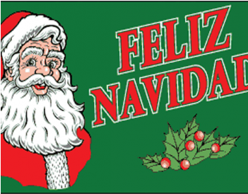 Santa Feliz Navidad Christmas Flag Polyester 3×5 - Mission Flags 3'x5' Santa Clause Flag (350x435), Png Download
