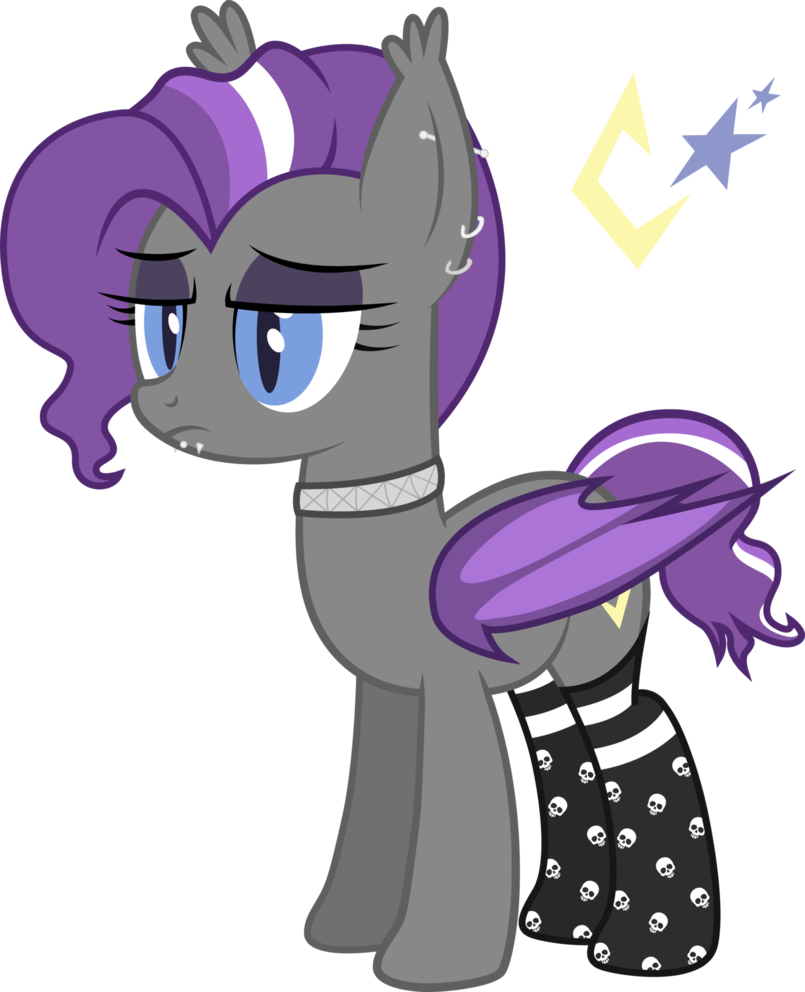 Duskthebatpack, Bat Pony, Choker, Clothes, Ear Piercing, - Cartoon (805x992), Png Download