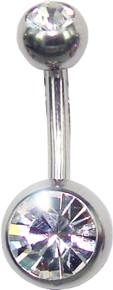 Graphic Freeuse White Double Crystal Belly Ring - White Crystal Belly Ring (709x709), Png Download