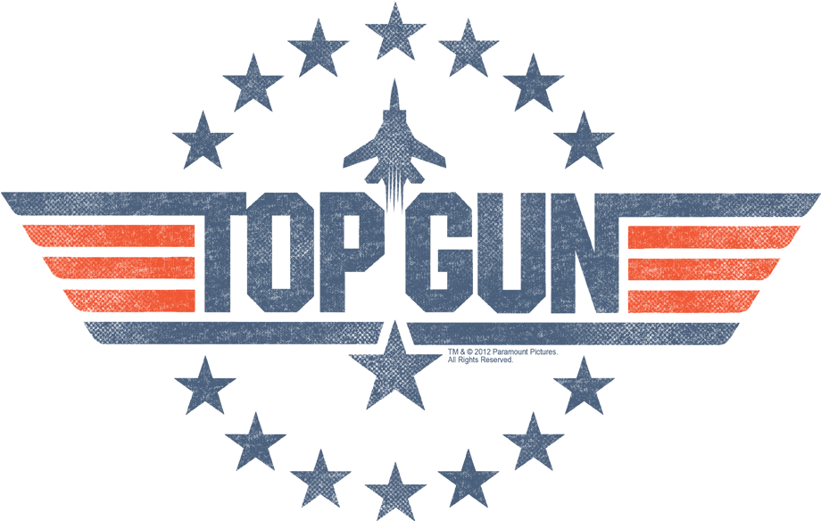 Top Gun Star Logo Men S Slim Fit T Shirt Top Gun Movie Logo Full Size Png Download Seekpng