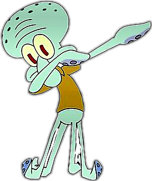 Ftestickers Squidward Dab Dance - Transparent Background Squidward Dab Png (494x590), Png Download
