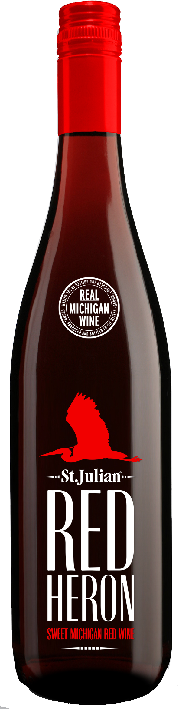 Red Heron - St Julian Red Wine (592x2412), Png Download