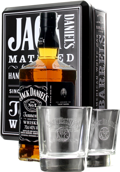 Jack Daniel's N°7 En Gift Set 2 Glasses - Jack Daniels (600x600), Png Download