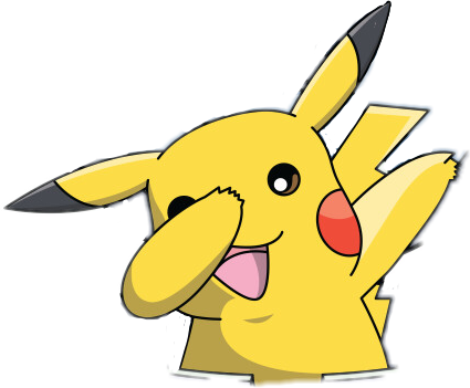 Clip Art Black And White Stock Dabbers Dabboi Pikachu - Cartoon (425x351), Png Download