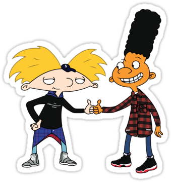 Small Sticker - Transparent Gerald Hey Arnold Png (375x360), Png Download