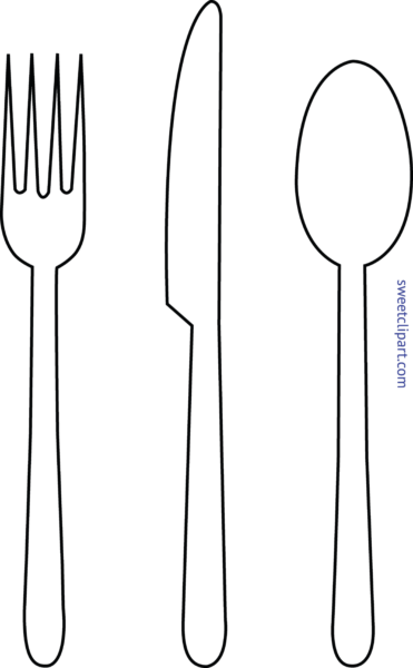 Vector Library All Clip Art Archives Page Of Sweet - White Fork And Knife Vector (371x600), Png Download