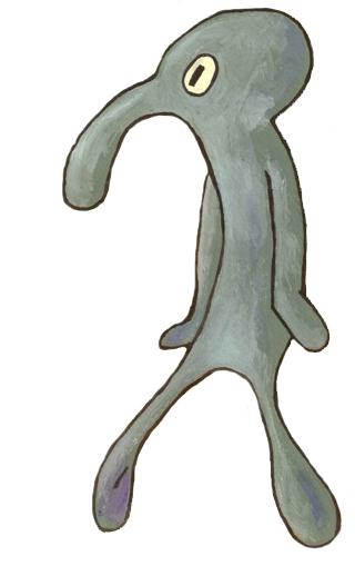 Spongebob And Squidward Image - Abstract Squidward (493x598), Png Download