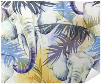 Watercolor Exotic Seamless Pattern - Watercolor Painting (400x400), Png Download