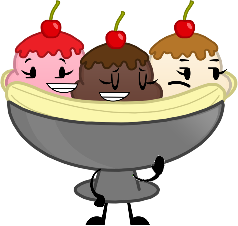 Banana Split Pose - Banana Split Clipart Png (972x924), Png Download