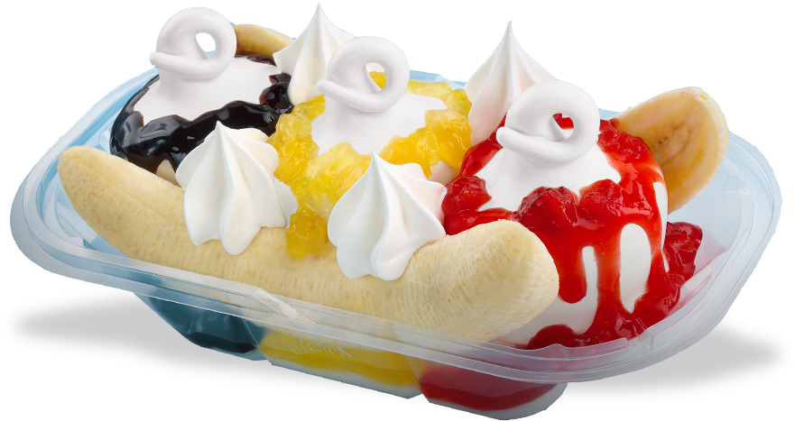 Dq Treats Royal Bananasplit Width=&height=810 - Dq Royal Treat (940x466), Png Download