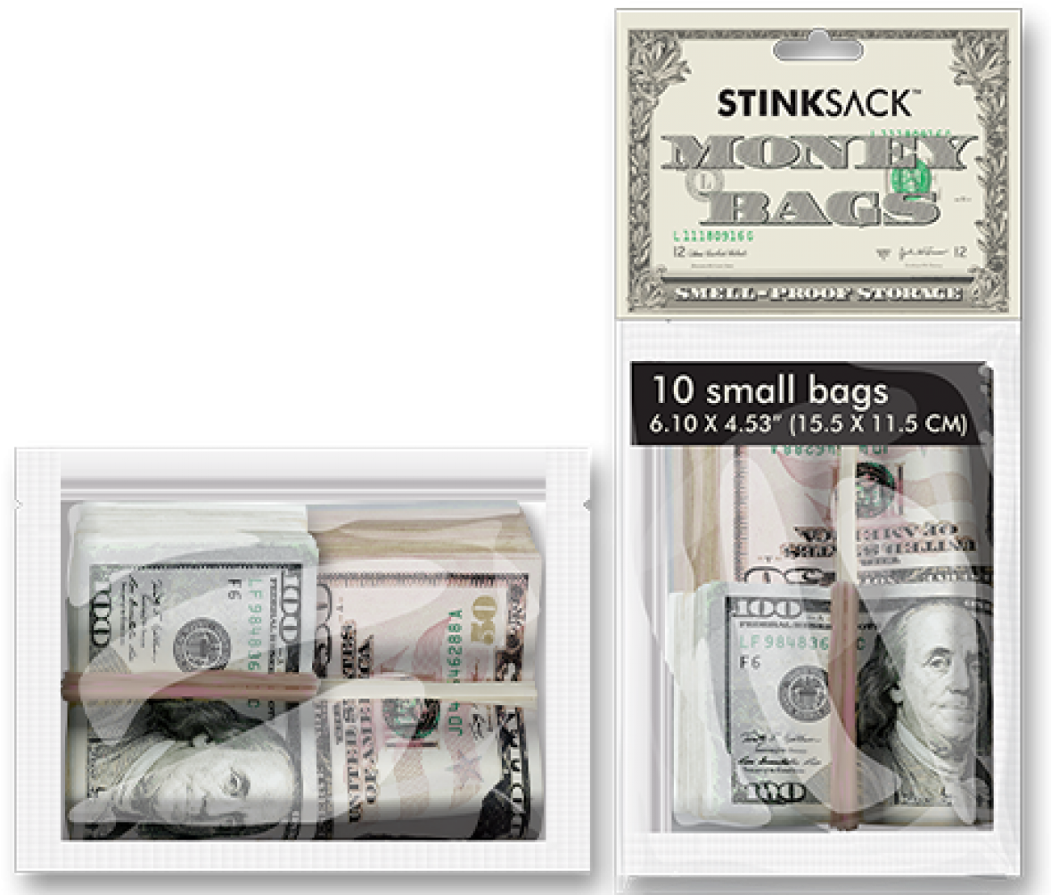 More Views - Money Bags Stink Sack (1200x1200), Png Download