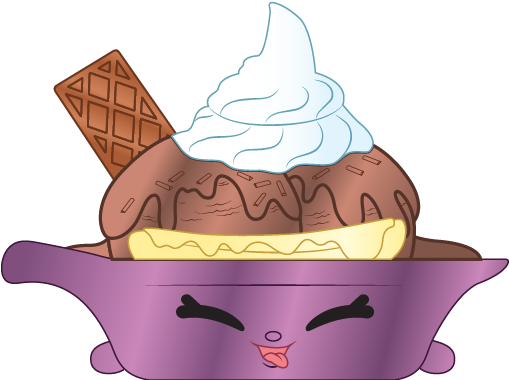Banana Split B - Shopkins B Nana Split (576x495), Png Download