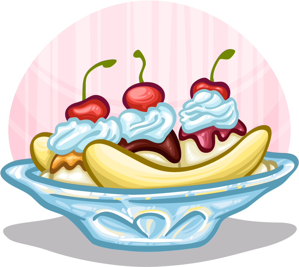 Banana Split (1024x1024), Png Download
