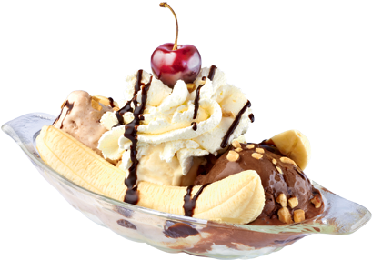 Coupe De Glace Banana Split (408x300), Png Download