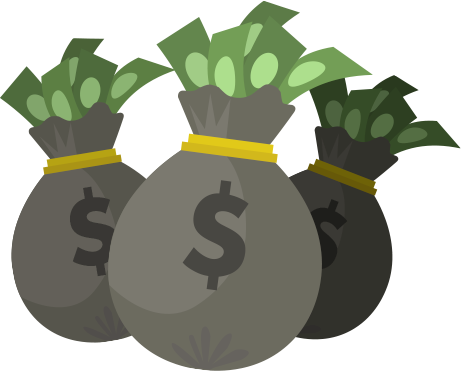 Money Money Money Flying Money - Illustration (461x371), Png Download