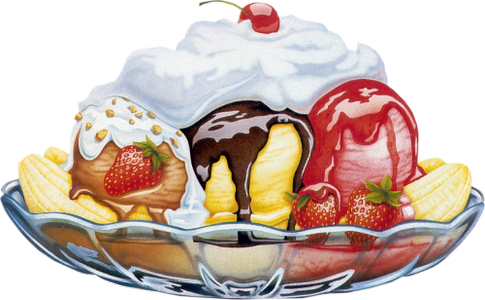 Banana Split - Bon Appetit Picmix (485x300), Png Download
