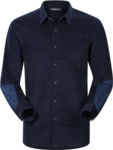 Casual, Long Sleeved Cotton Blend Corduroy Shirt With - Arc'teryx (450x625), Png Download
