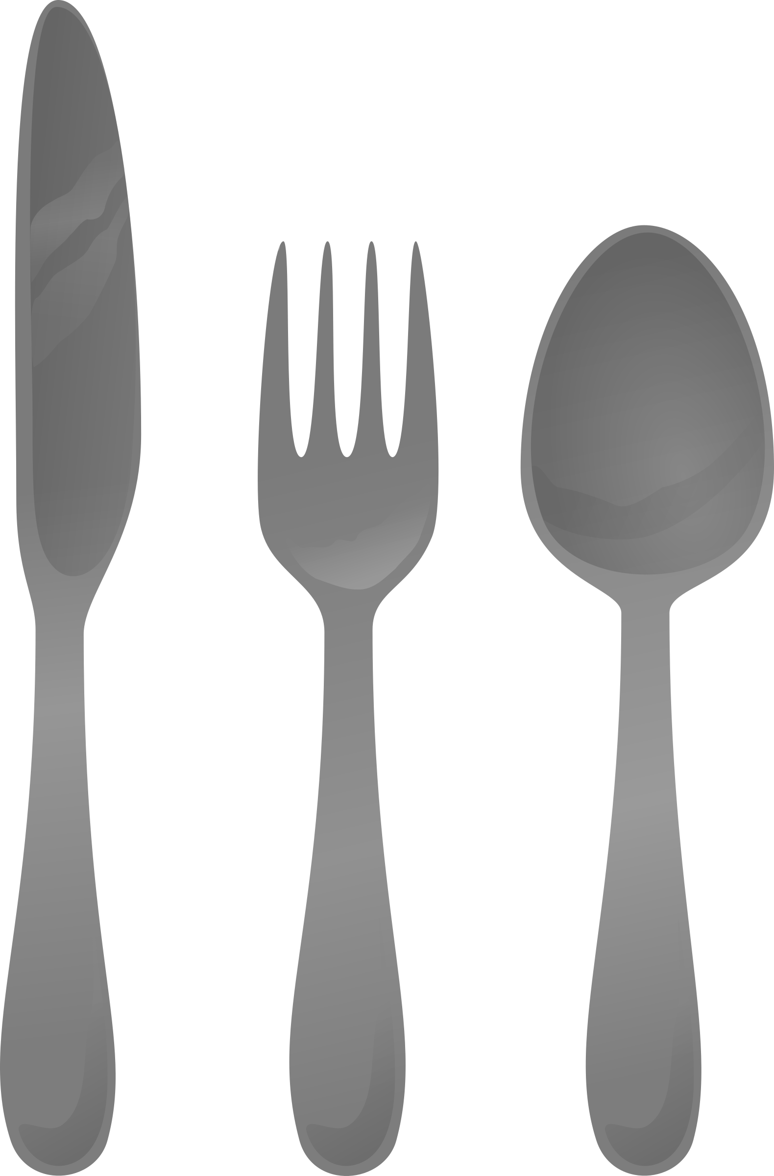 Png Transparent Stock Fork Spoon Knife Clipart - Silverware Clipart (1580x2400), Png Download