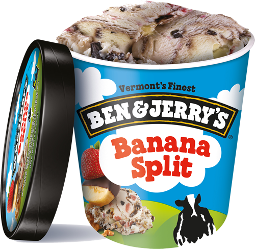 Banana Split Ice Cream, Pint - Ben And Jerry's Chocolate Fudge Brownie (500x488), Png Download