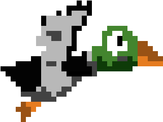 Duck Hunt - Duck Hunt Pixel Png (390x350), Png Download