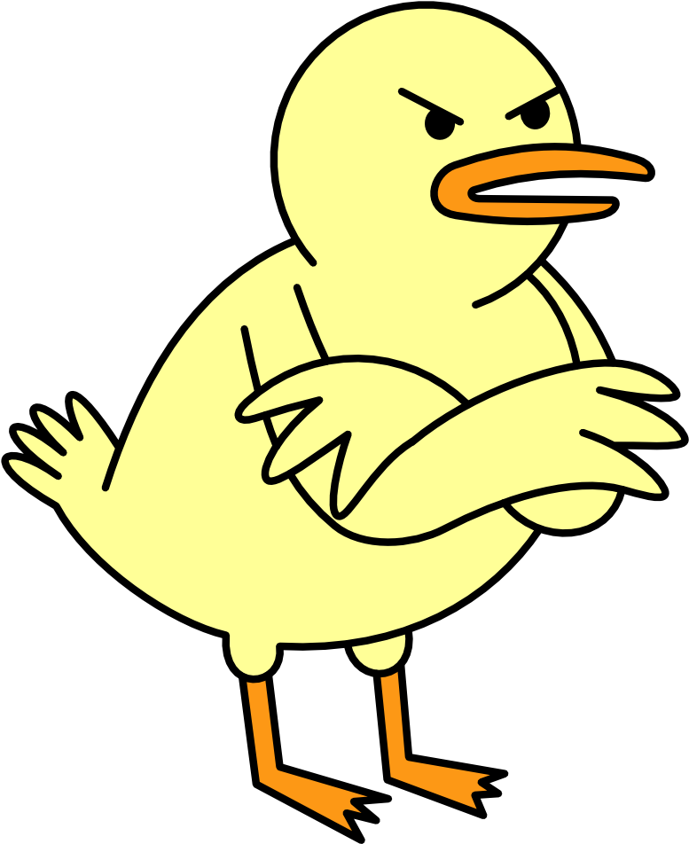 Baby Duck Drawing Images Pictures - Cartoon Duck Png (1000x1000), Png Download