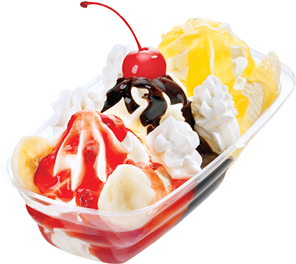 Sonic Banana Split - Sonic Strawberry Banana Split (450x400), Png Download