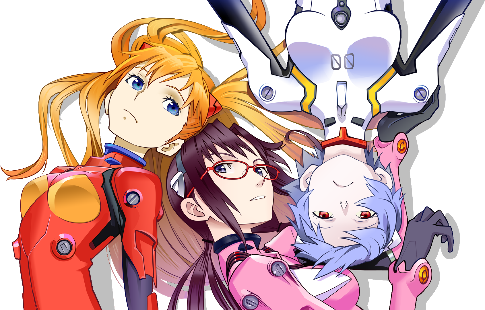 Original) Loading Ayanami Rei - Evangelion Mari Rei Asuka (900x540), Png Download