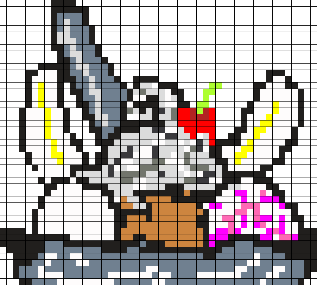 Banana Split Perler Bead Pattern / Bead Sprite - Bead (1051x946), Png Download