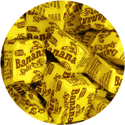 Necco Banana Split Candy Chews - Necco Banana Split Candy, (pack Of 240) (500x500), Png Download