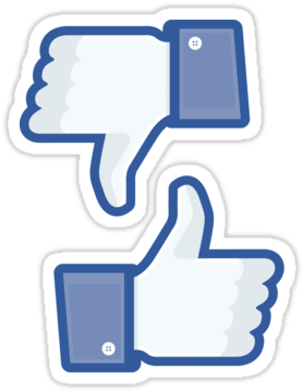 Facebook Like Thumbs Up ×2 Sticker - Facebook Thumbs Down Png (375x375), Png Download