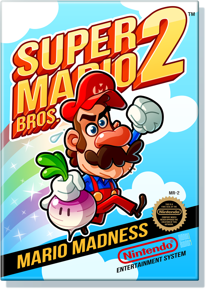 Nintendo Entertainment System Box Art Tribute One Of - Super Mario 2 Box (743x1000), Png Download