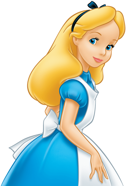 Alice In Wonderland Disney - Alice In Wonderland In Cartoon (585x800), Png Download