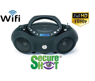 Image, Covert Boom Box Secureshot Wifi Dvr W/night - Secureshot Covert Boom Box Hidden Camera Dvr (400x400), Png Download