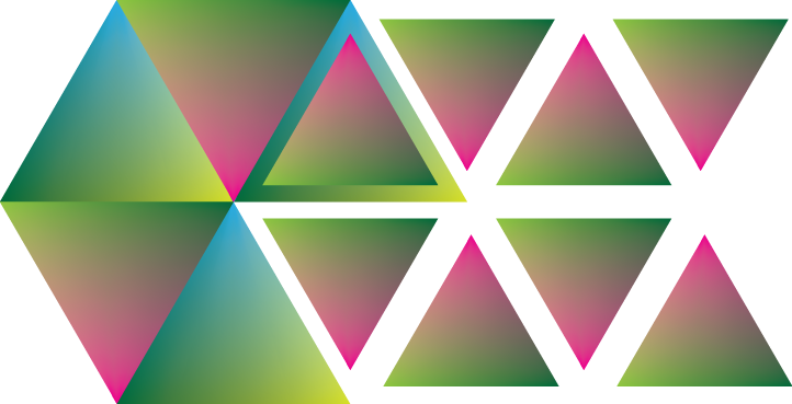 Triangles Per Vertex Color - Graphic Of Triangles (722x369), Png Download