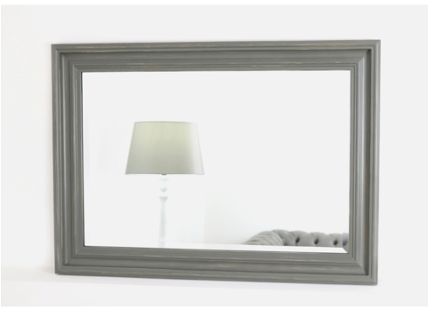 Grey Shabby Chic Rectangular Mirror 35" X 25" - Window (480x480), Png Download