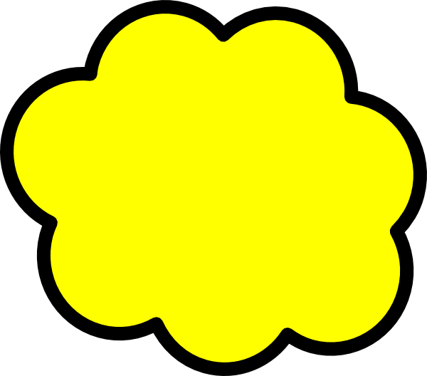 Png Black And White Library Clip Art At Clker Com Vector - Speech Bubble Clipart Yellow (600x528), Png Download