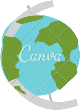 Drawn Earth Color - Globe (550x550), Png Download