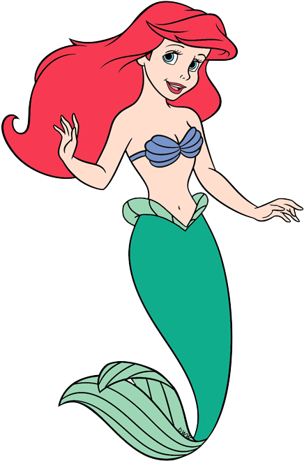 Disney At Getdrawings Com - Ariel Mermaid Clip Art (450x670), Png Download